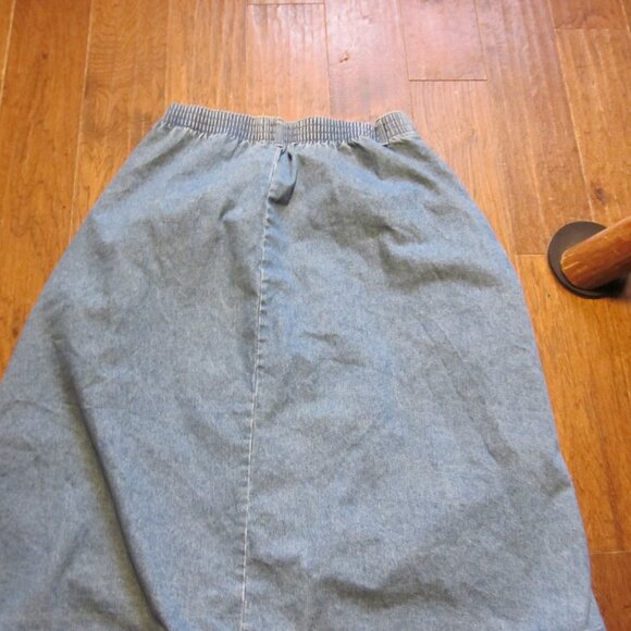 cabin creek denim two pocket button front full sweep long skirt 18 w - Picture 6 of 6